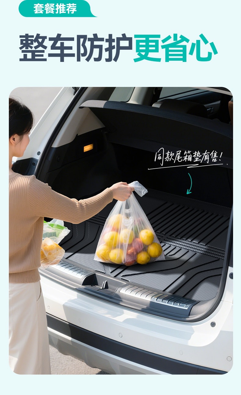 Full-coverage TPE car floor mats for the driver's seat are suitable for BMW X3/X1/X5, 3 Series, and 5 Series, as well as the passenger and rear seats