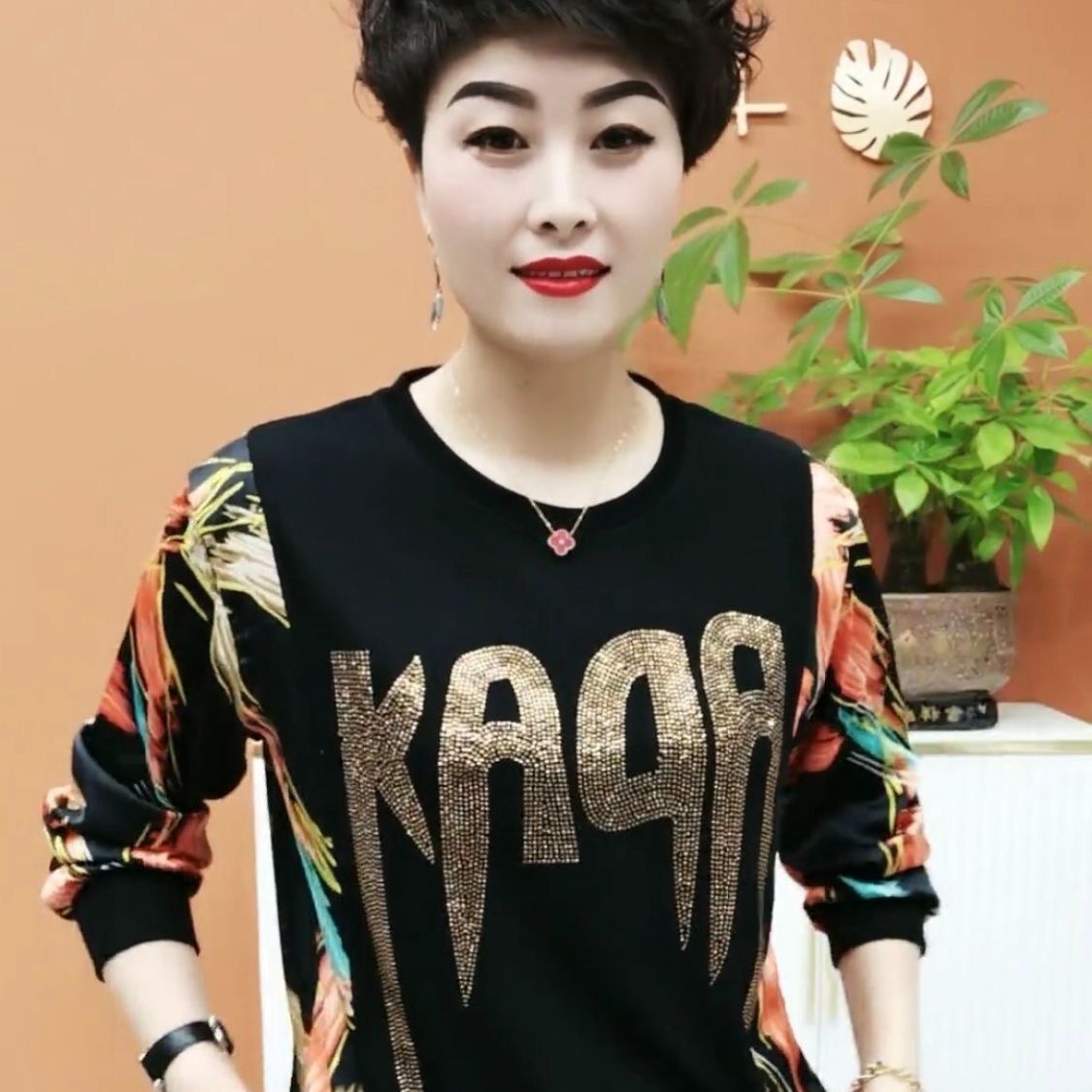 Clearance Sale ~ Last Stock Cut Label Counter Withdrawn Foreign Trade New Casual Round Neck T-Shirt Women's Loose Korean Style Top