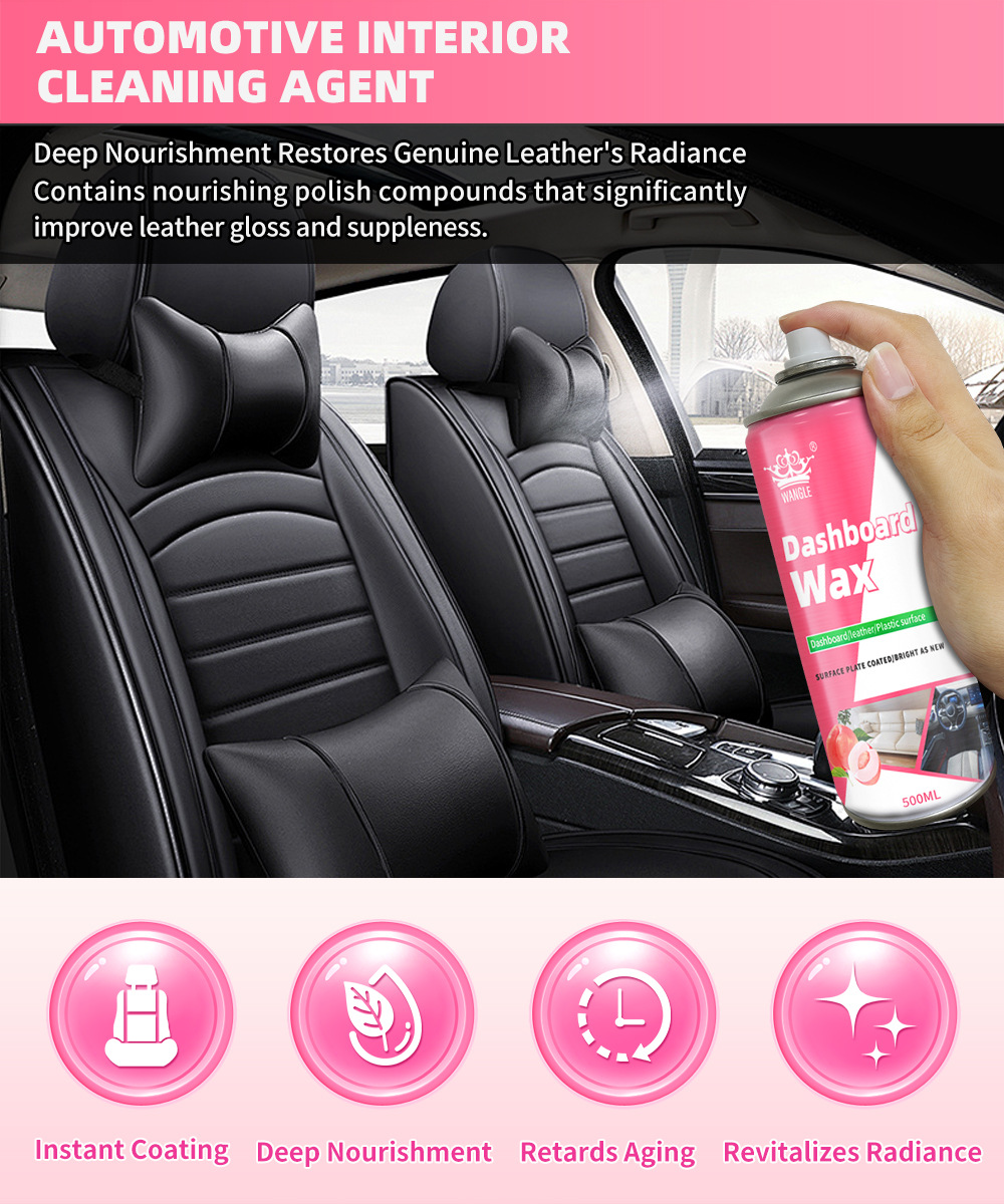 English dashboard wax, car instrument leather renovation and polishing agent, plastic furniture maintenance and cleaning care wax, tire wax