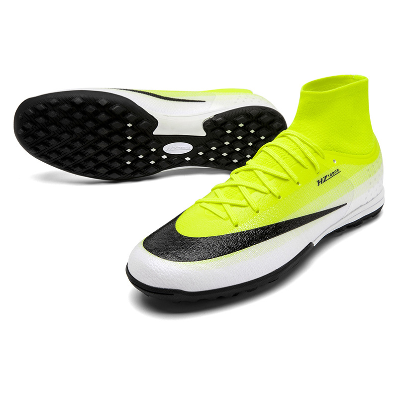 Zapatillas de Fútbol de Cuello Alto para Niños 17 de TPU y Malla para Césped Artificial