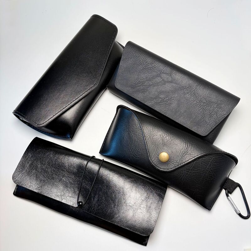 Wholesale in-stock high-end eyeglass case, custom-made, shockproof and anti-fall, leather portable sunglasses case, sunglasses storage box Wholesale in-stock high-end eyeglass case, custom-made, shockproof and anti-fall, leather portable sunglasses case, sunglasses storage box