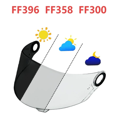 Dəbilqə (Kaska) aksesuarları | day and night helmet - ff358-transparent-turns-dark-black