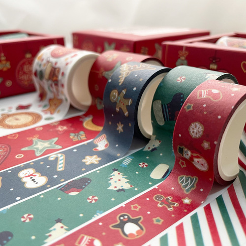 Creative Christmas gifts, washi tape, pocket tape, Christmas decoration materials, cute Christmas supplies
