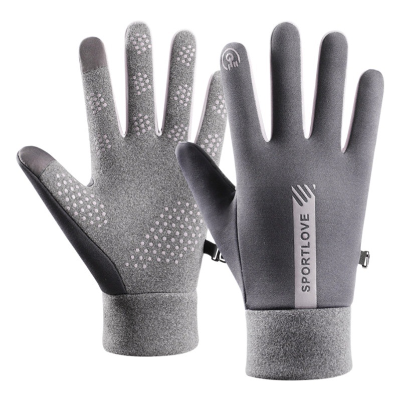 Fábrica al por mayor deportes al aire libre bicicleta de silicona ciclismo hombres y mujeres pantalla táctil antideslizante caliente impermeable a prueba de viento moda mano