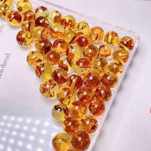 10-11mm Flower Amber Single Bead Red Flower Natural Beeswax Genuine Beeswax Bracelet Amber Bracelet Wenwan Loose Beads Handmade