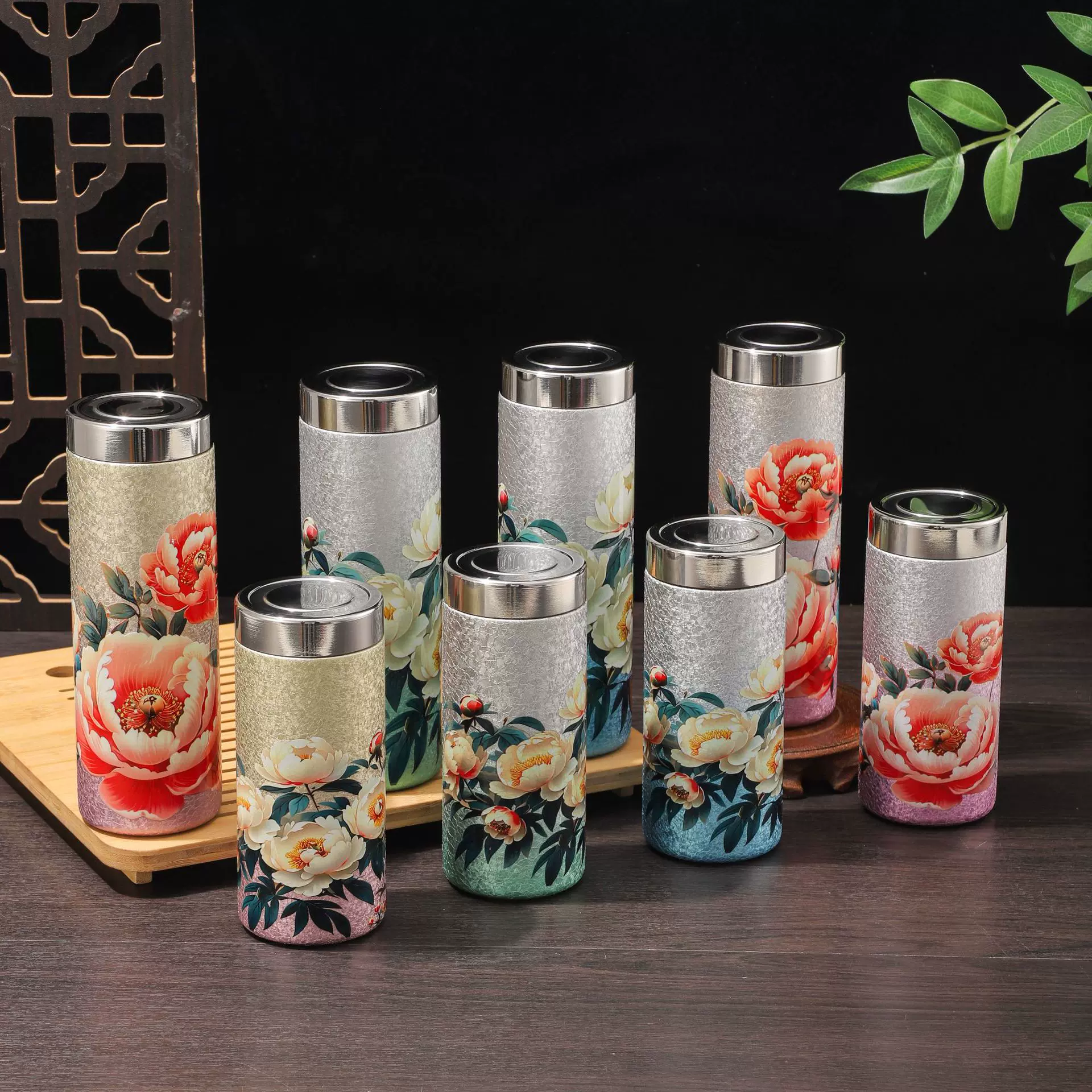 覆钛保温杯高颜值茶水分离泡茶杯男女士大容量水杯户外便携口袋杯