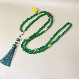 Long beaded necklace with various wearing methods new Chinese style Chinese style high-grade crossbody sweater chain accessories