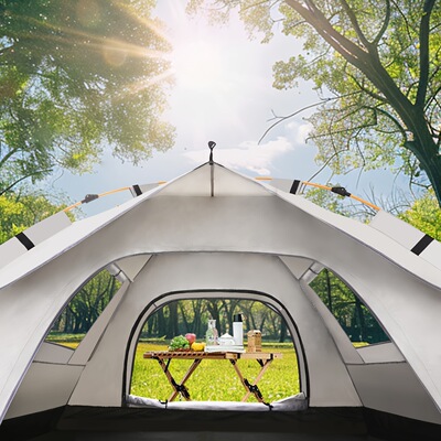 2025新款跨境代发4人自动弹出式防水露营帐篷跨境