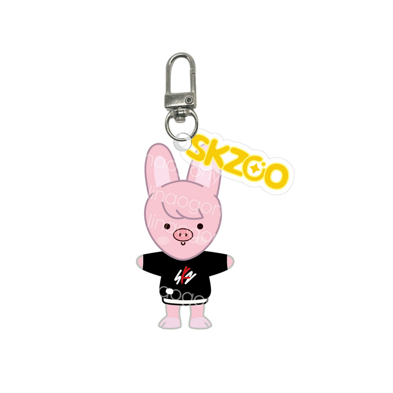 StrayKids nuevo SKZOO niños vagabundos de dibujos animados llavero acrílico colgante alrededor de estrellas