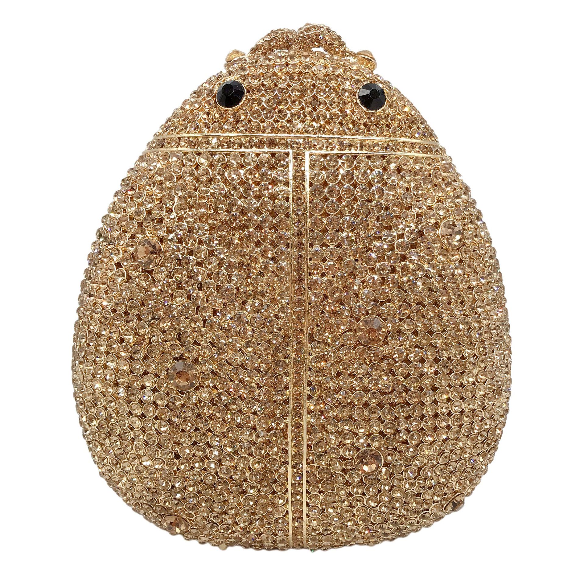 Nuevo escarabajo transfronterizo bolsas de cena de diamantes animales bolsas tridimensionales de banquete europeo y americano bolsas de mano de diamantes clutch new
