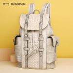 鳄鱼骨纹双肩包大容量经典背包户外旅行包高端时尚男女潮包包工厂