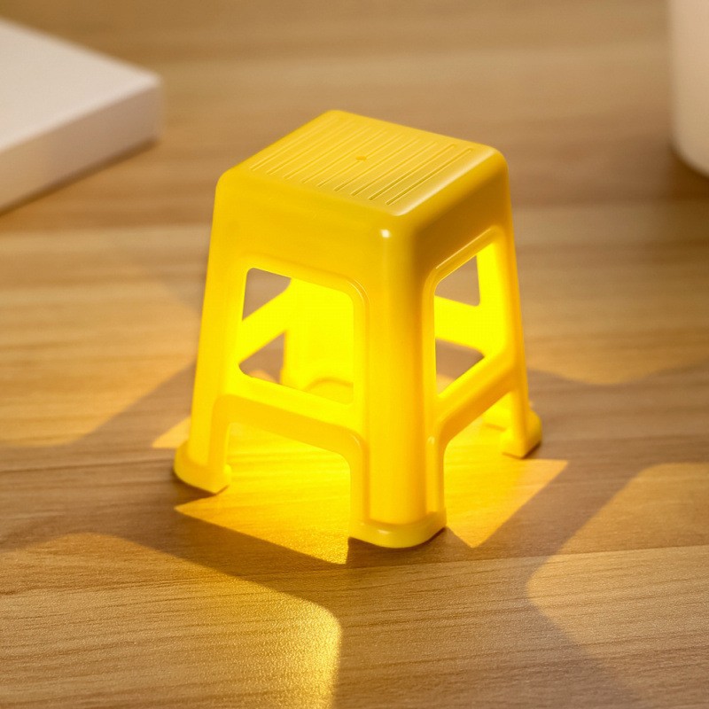 Yellow stool lamp