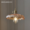 Scandinavian glossy retro brass fresh bar ceiling lamp, flowered