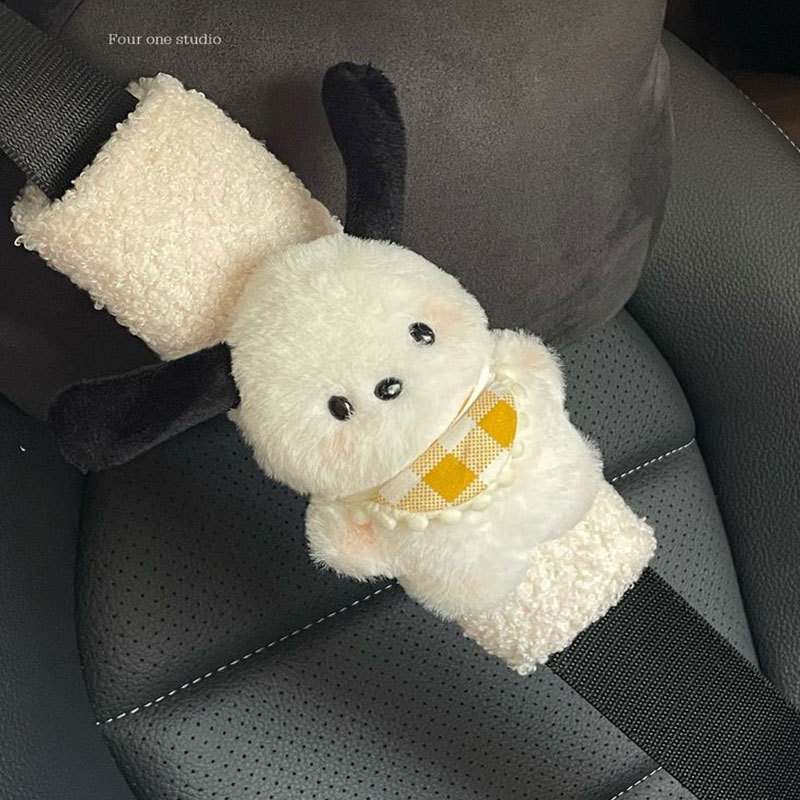 Pacha Dog Car Safety Belt Shoulder Cover Car Deco Cute Car Interior Gift for Girls In-Car Goodies New Car Gift