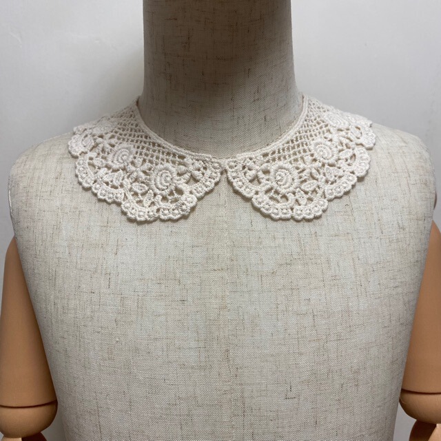 All-Cotton Water-Soluble Hollow Collar Lace Children's Crawling Suit Women's Fake Collar Sweater Decorative Collar Versatile Fake Collar