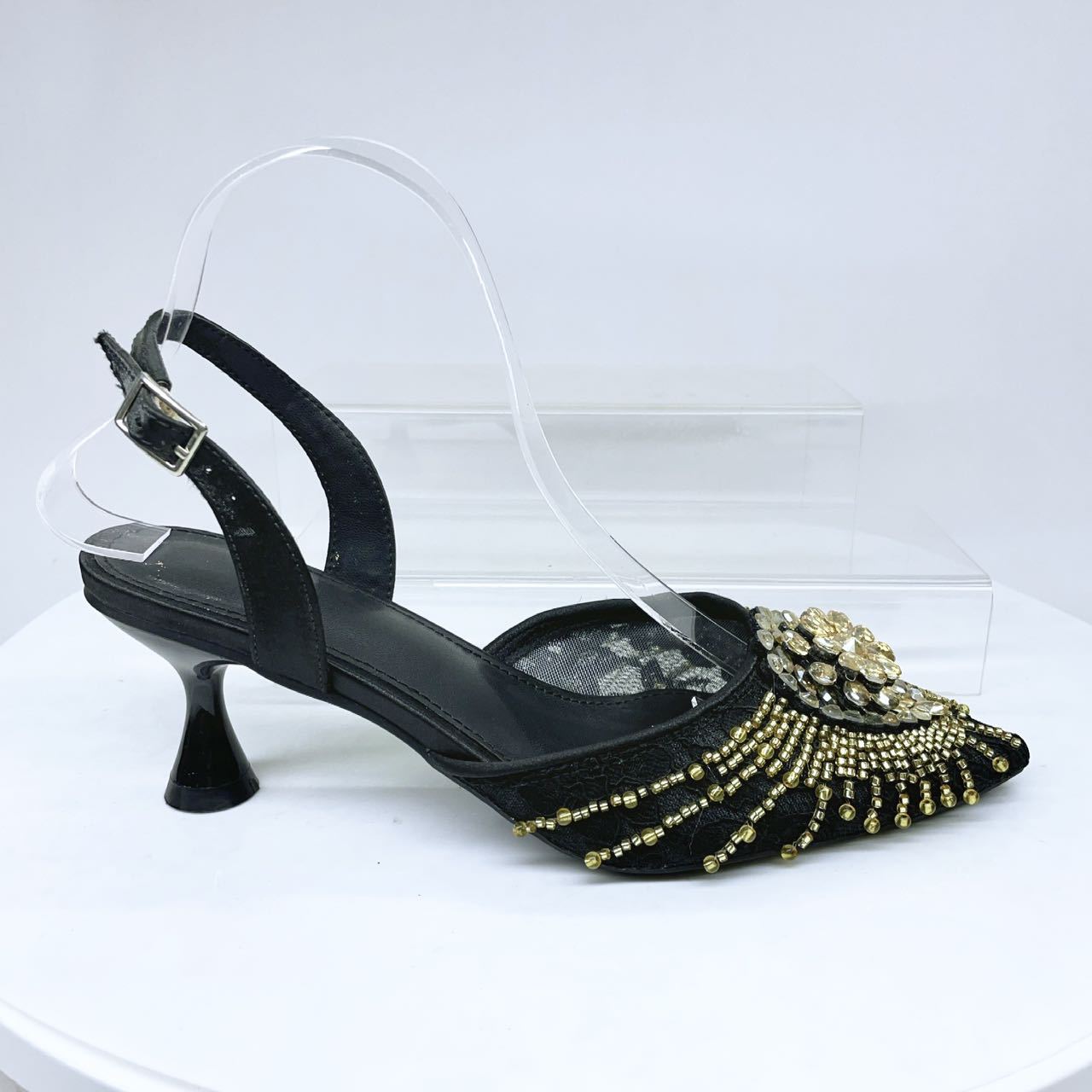 Damen Stiletto Sandaletten Mit Strass Und Clutch Set_voghion.com