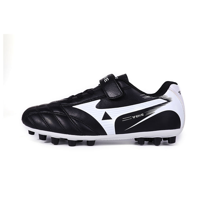 Cross-Border Kidsren's Football Shoes Velcro Tf Broken Nails Artificial Turf Ag Nail Leather Foot Male and Female Kidsren's Student Training Shoes