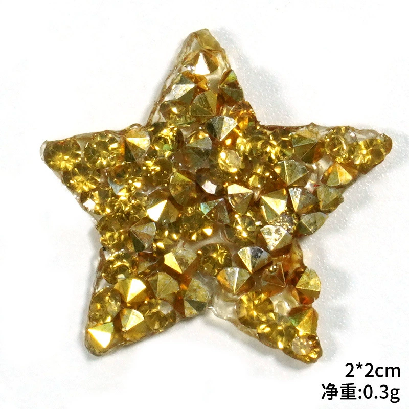 兆顺 Pentagonal hot diamond hot diagram, gel pattern cloth, shoe hat, bag, clothing auxiliary material hot melt glue network patch
