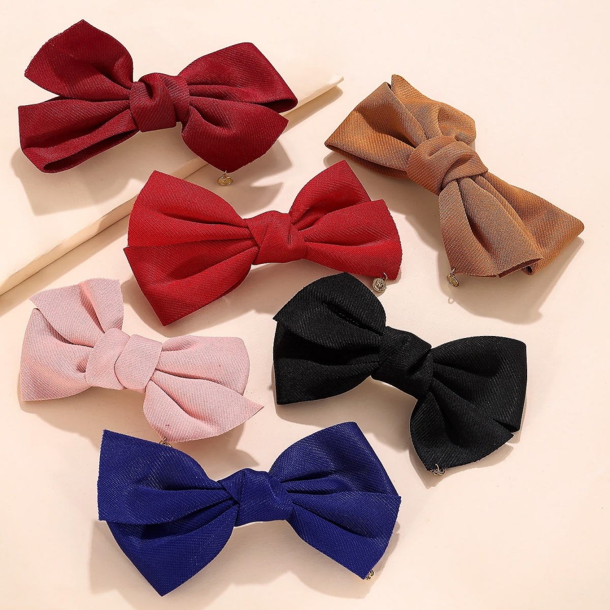 新款韩版头饰品 布艺蝴蝶结发夹韩国弹簧夹马尾夹厂家批发