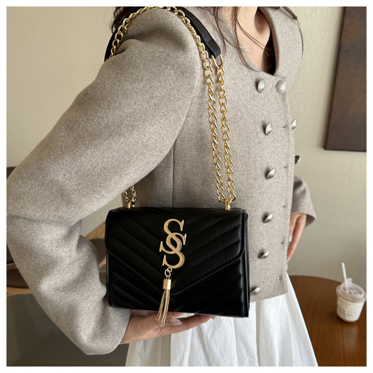 Damen Handtasche Im Western Stil Mit Kette Und Umhängefunktion_voghion.com