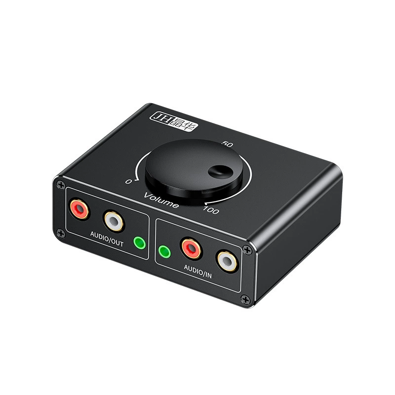 晶华 Audio одноточечный усилитель 3.5->2 RCA для ноутбука, подключение к компьютеру, регулятор громкости, конвертер