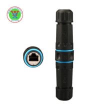 RJ45高速率传输锌合金直通防水头户外网络防水接头CAT6连接器器