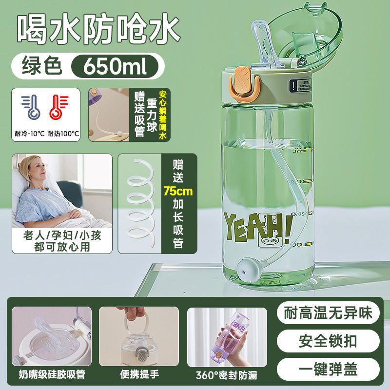 Anti-Choking and Anti-Leakage Special Water Cup for the Elderly, Care Cup for Bedridden Patients, Liquid Food, Drinking Straw Cup for Lying down Anti-Choking and Anti-Leakage Special Water Cup for the Elderly, Care Cup for Bedridden Patients, Liquid Food, Drinking Straw Cup for Lying down