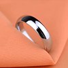 Golden silver glossy ring stainless steel, does not fade, European style