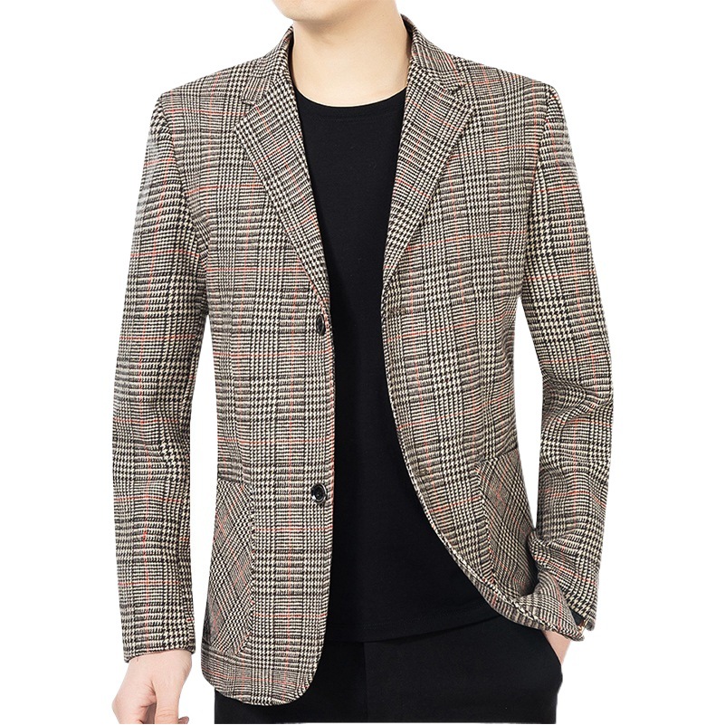 2024 primavera nuevo traje chaqueta de hombre casual de mediana edad ropa de hombre primavera y otoño traje pequeño casual de papá