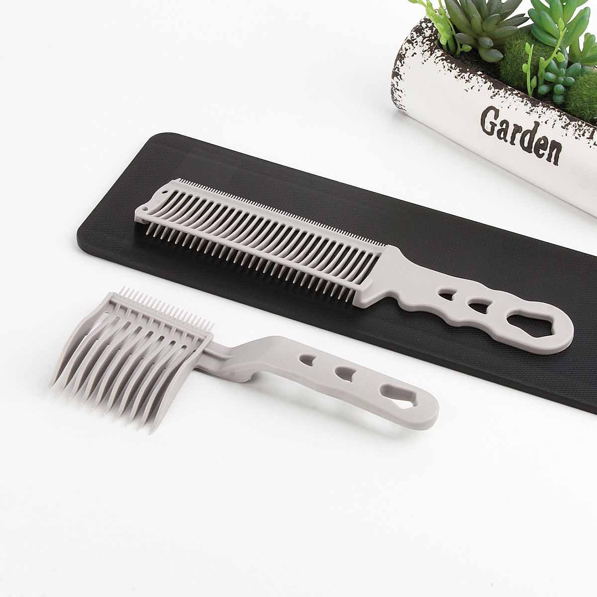 Peine de Corte Curvo en Forma de S para Uso Doméstico y Profesional, Peine de Corte de Cabeza Plana, Peine de Posicionamiento para Peluquería.