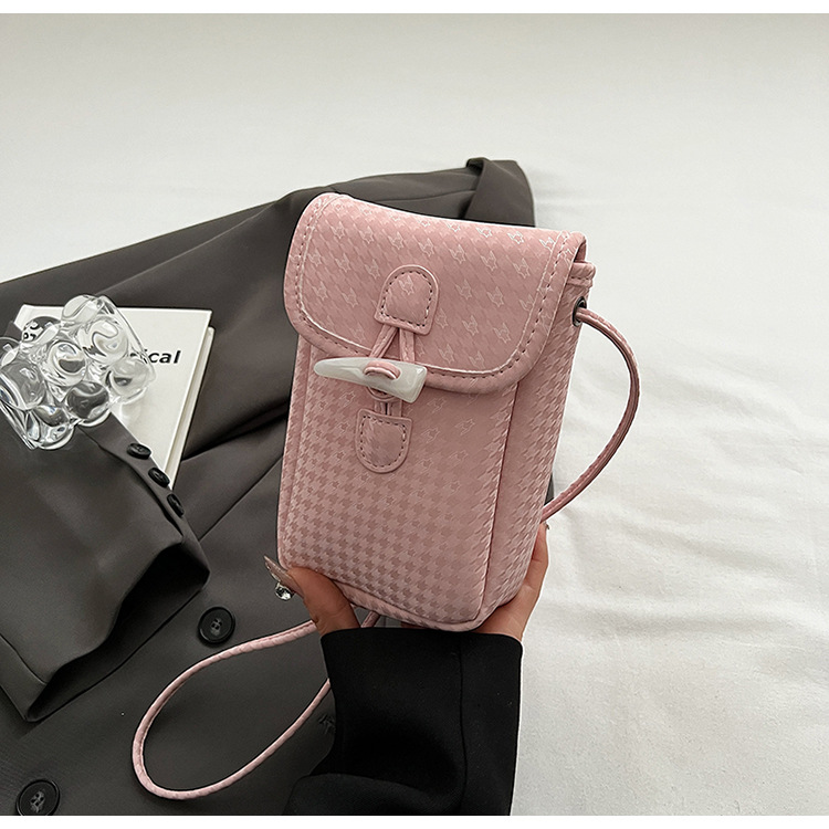 Mobil crossbody til kvinder 2024 nyt sans niche design alsidig afslappet og moderigtig enkelt skulder lille firkantet_voghion.com