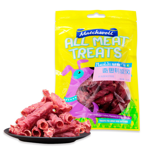 Directly from the manufacturer, Yihe Pet Snacks Chicken and Duck Meat Tornado Dried Dog Training Reward Snacks