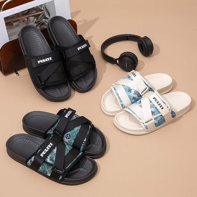 Nuevas zapatillas de pareja de verano para hombres con suela suave de moda coreana personalidad vacaciones zapatillas juveniles