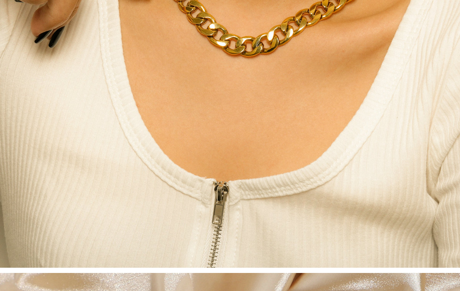 simple large 18K goldplated stainless steel necklacepicture4