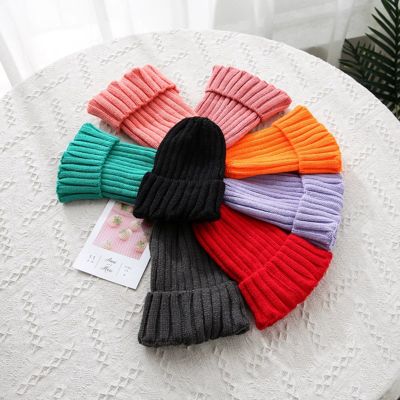 Японская и Корейская осенне-зимняя новая детская шерстяная шапка, Детская вязаная теплая шапка с защитой от холода, вязаная шерстяная шапка, зимняя шапка