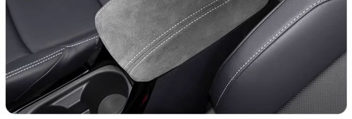 Suede Armrest Box Cover for Toyota Frontlander Interior Modification