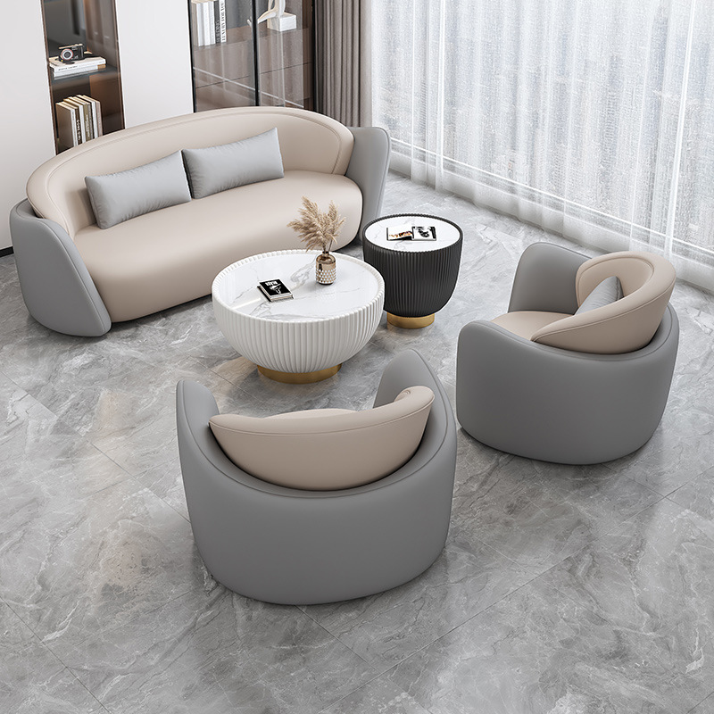 Sofá de oficina mesas de té combinación de invitados mesas y sillas individuales lobby hotel ventas sofá sala de recepción de negocios image 11