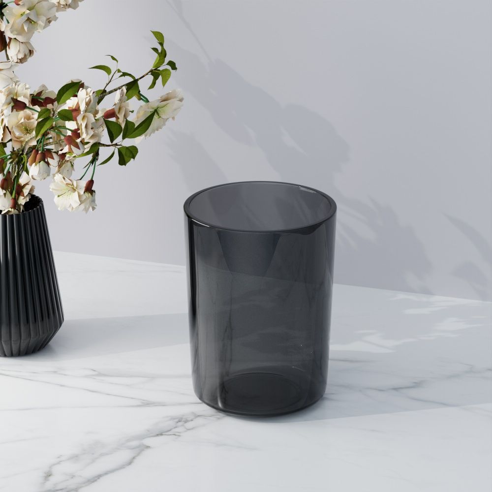 Bicchiere da bagno trasparente e portaspazzolini di lusso_voghion.com