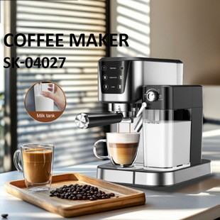 Cross-Border European Coffee Machine Semi-Automatic Espresso Machine Touch Screen Steam Milk Foam Espresso Machine