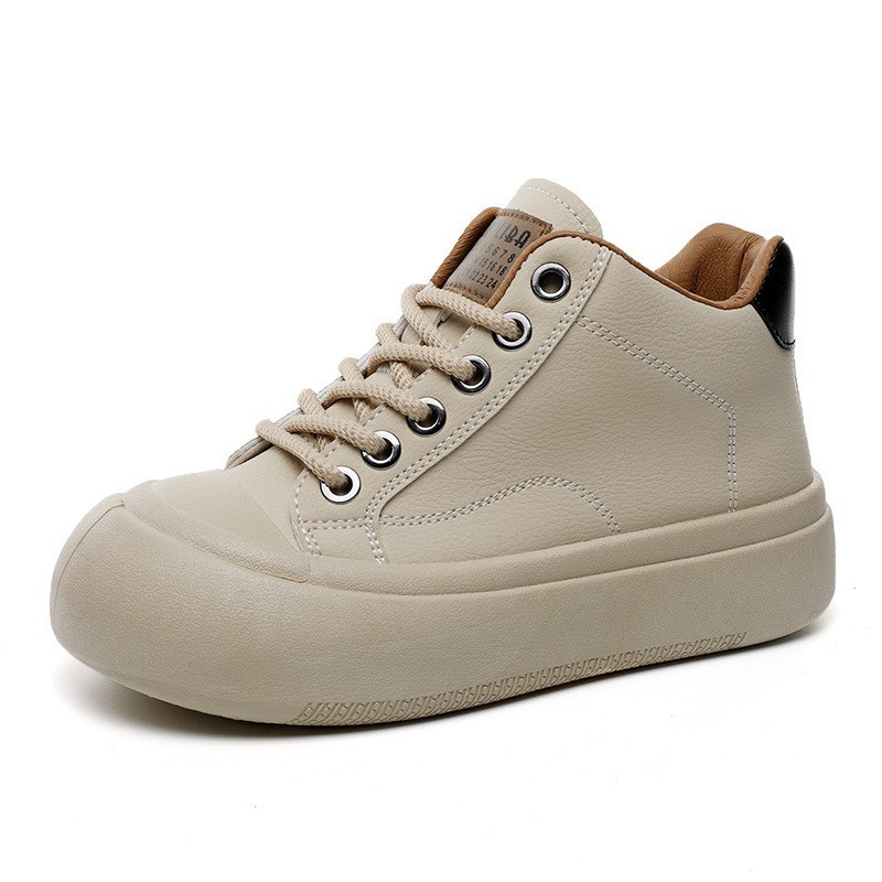 Zy8957 Neue schlichte Freizeitschuhe für Damen, neue koreanische Version für Frühling und Herbst, atmungsaktive Sneaker mit Absatzverstärkung_voghion.com