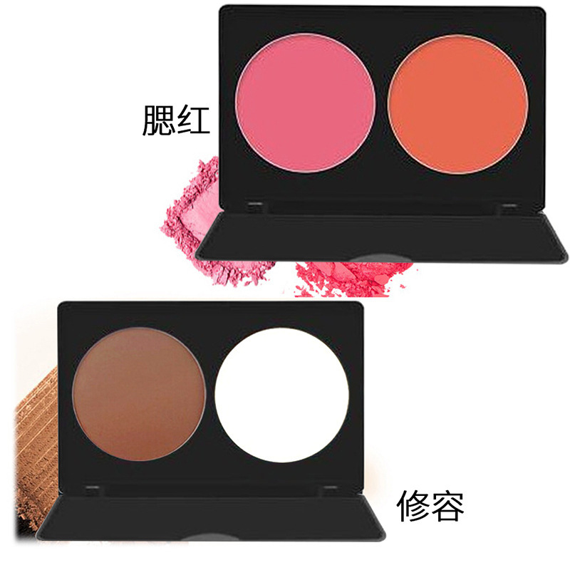 Two color facelift plate without logo Cross border foreign trade spot matte highlight general three-dimensional shadow powder wholesale
