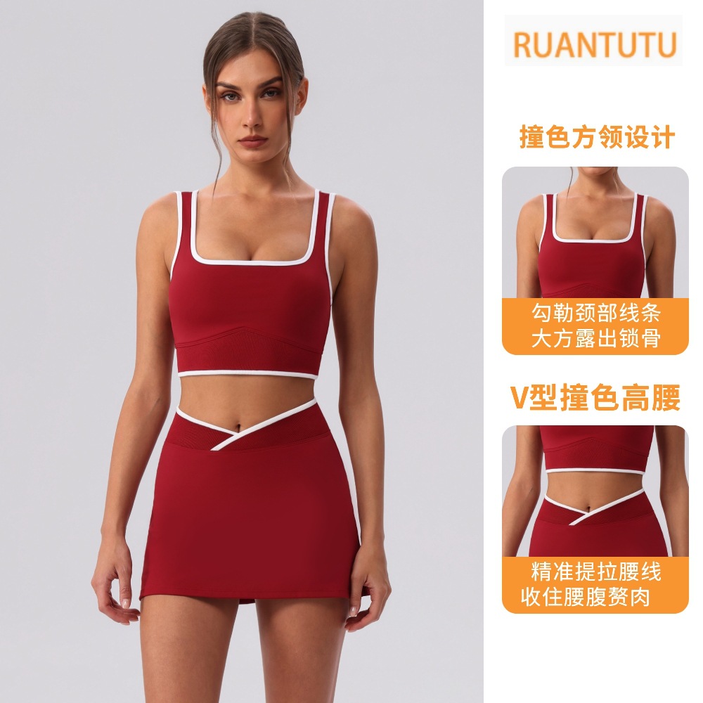 Cross-border con cojín de pecho chaleco elástico chaleco de ejercicios ropa interior deportiva ropa de abrigo corta ropa de vestir mujer