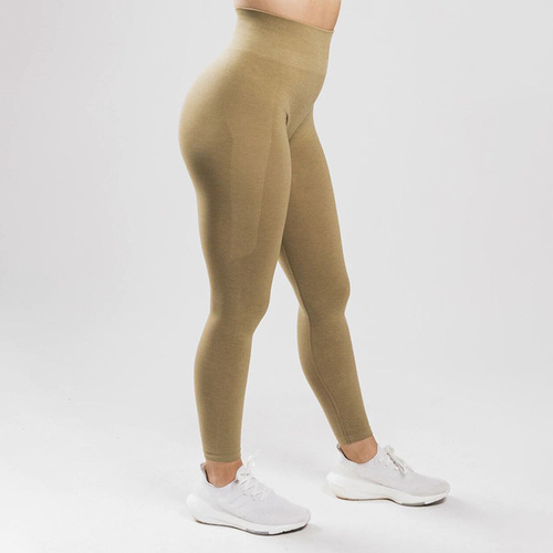 New European and American cross-border fitness pants for women, peach nude tight-fitting butt-lifting sports pants, seamless yoga pants