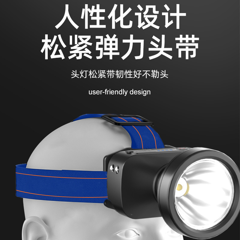 跨境智能感应光杯头灯led充电户外应急工作灯头戴式矿灯强光头灯|undefined