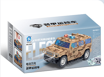 Cross-border Electric Universal efectivo camión alcancía automático rollo de dinero moneda camuflaje Humvee off-road vehículo alcancía al por mayor
