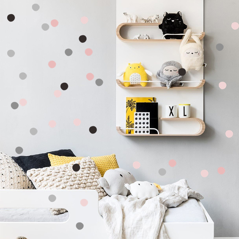 New Simple Color Dots Bedroom Porch Living Room Decorative Wall Stickers display picture 1