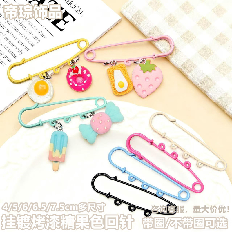 Large Pin with Thickened Paint DIY Bag Hanging Keychain Accessory Large Mouth Pin Paperclip Pin Brooch Clothing Decoration Large Pin with Thickened Paint DIY Bag Hanging Keychain Accessory Large Mouth Pin Paperclip Pin Brooch Clothing Decoration