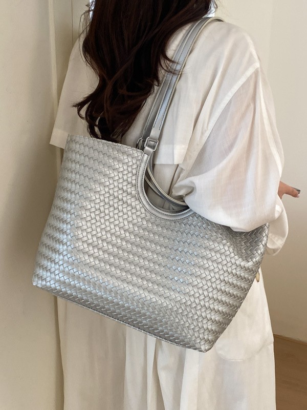 Nicho coreano universal gran capacidad bolso de mujer nuevo tejido relajado sensación de holgura bolso de hombro