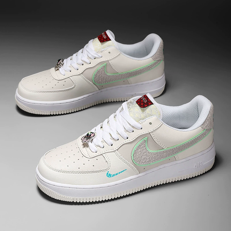 Nike Air Force 1, классические низкие кроссовки для мужчин и женщин, белые.