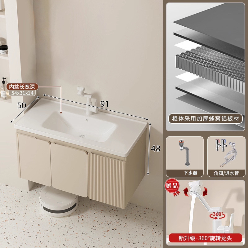 Cuenca plana 90 gabinete de cuenca + grifo